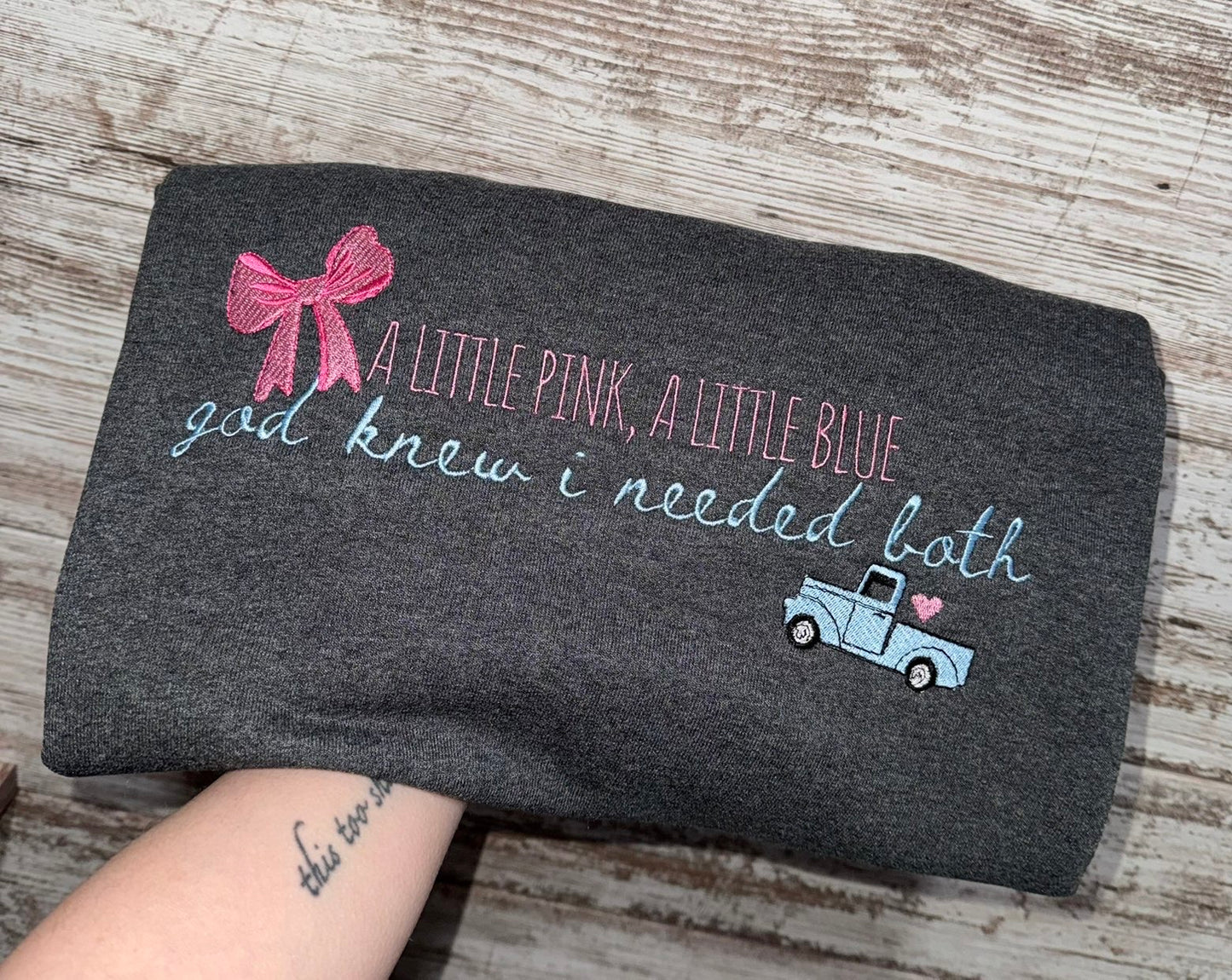 Little Pink, Little Blue Crewneck
