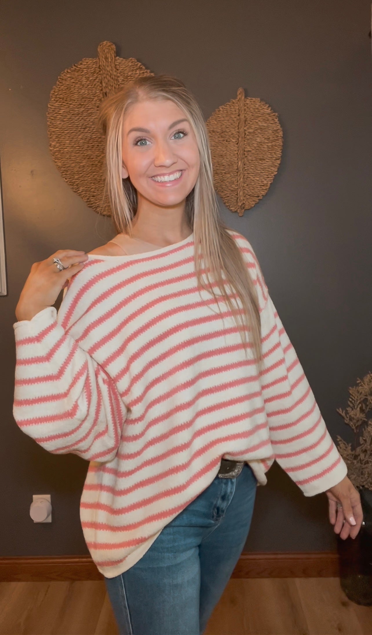 Stripe Hype Oversized Sweater