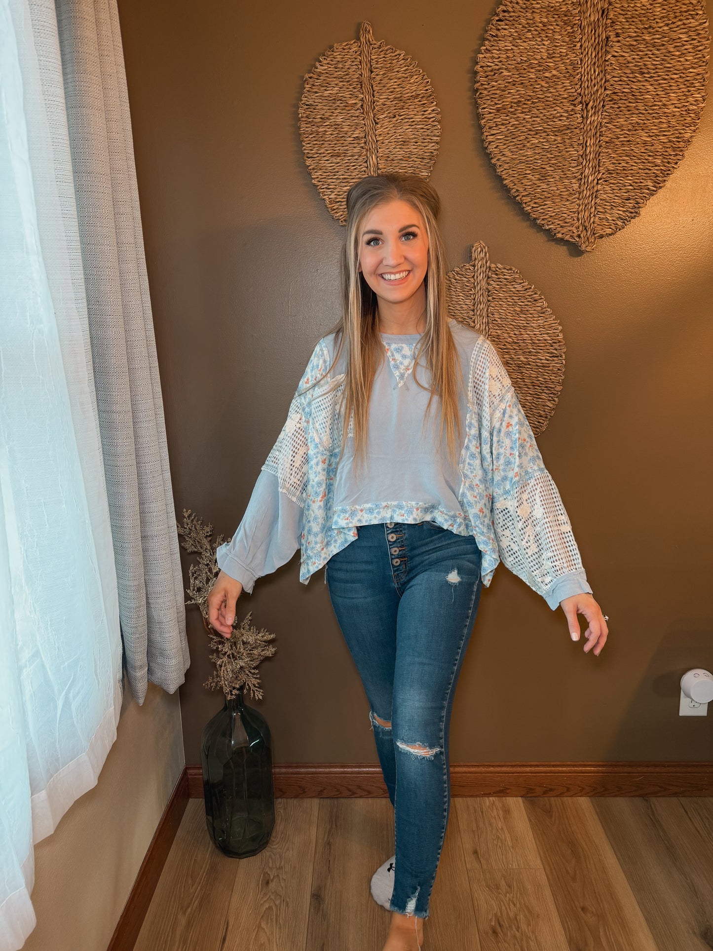 Crochet Contrast Top
