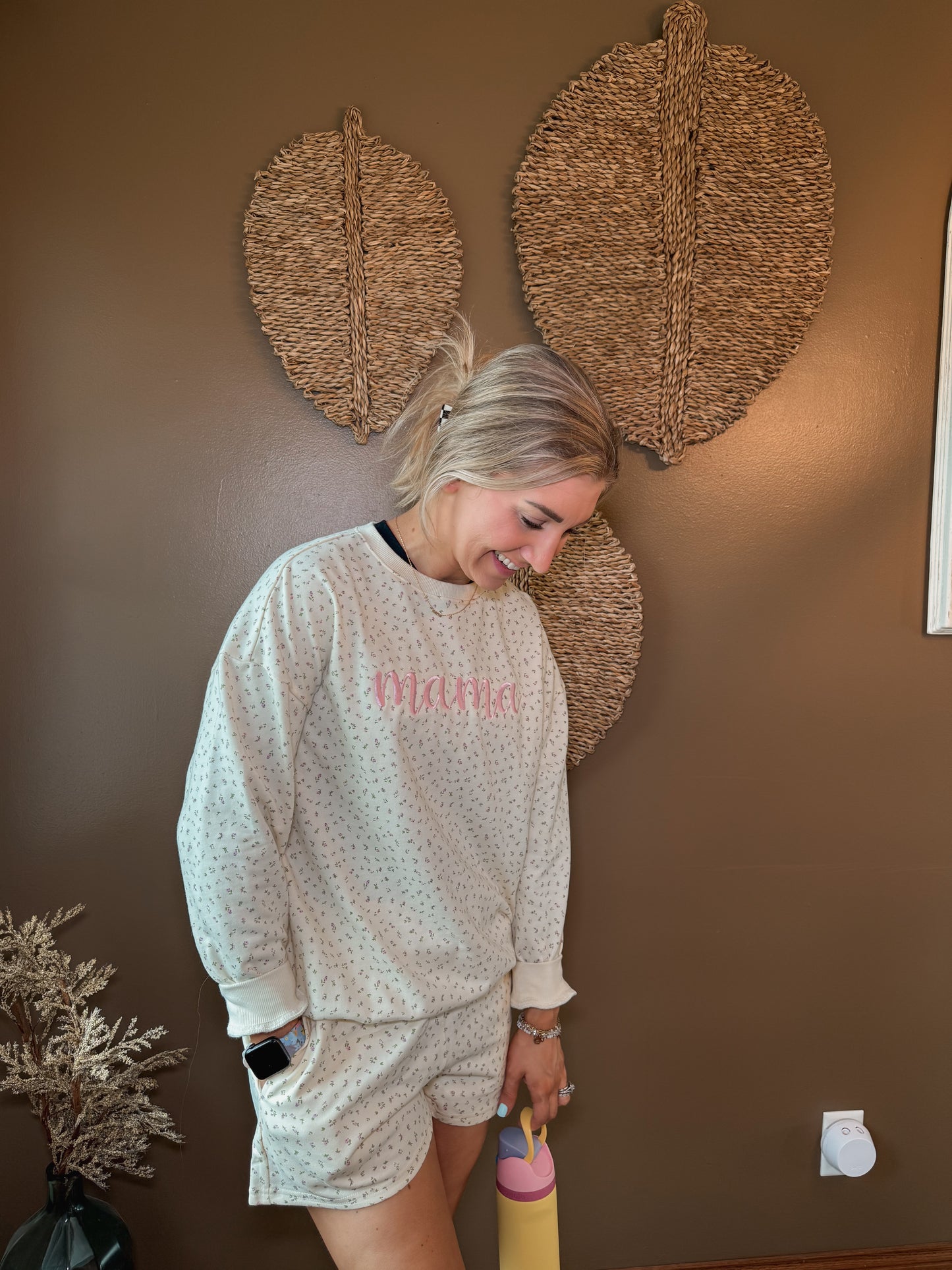 Ditsy Floral Crew-Cream