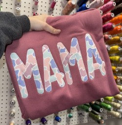 Pastel Camo Mama Hooded Sweatshirt