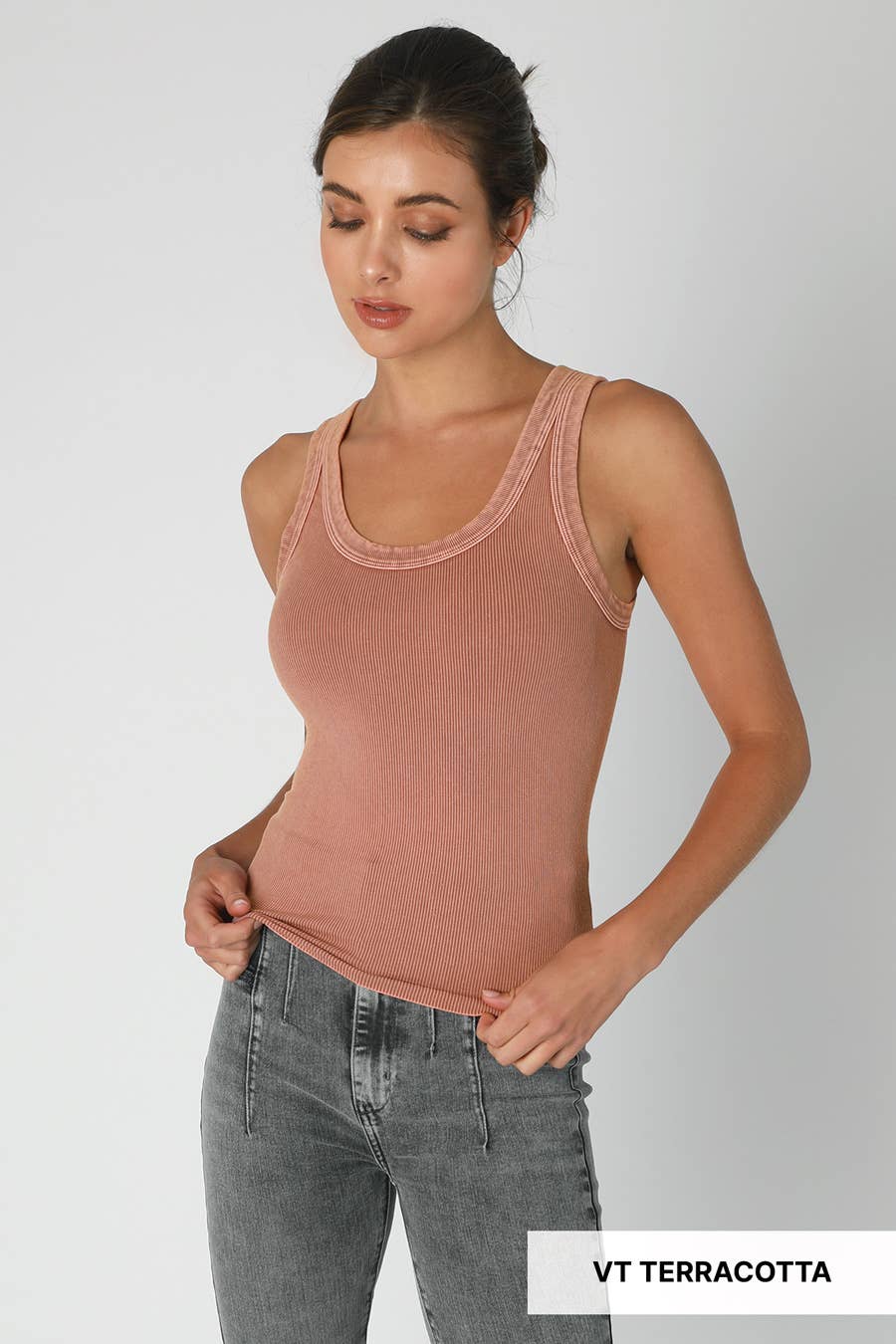NS8258 - Vintage Reversible Ribbed Tank