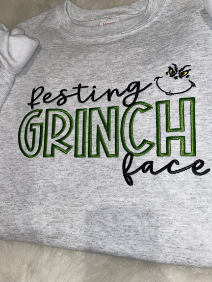 Resting Grinch Face Crewneck