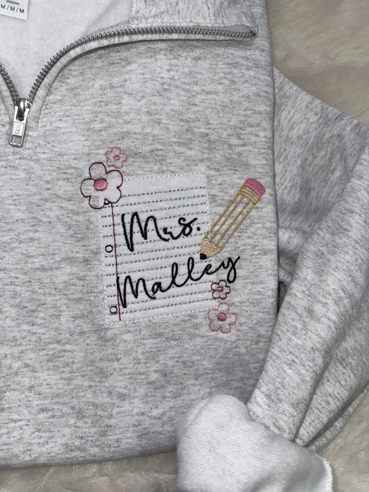 Teacher Notepad Sweatshirt