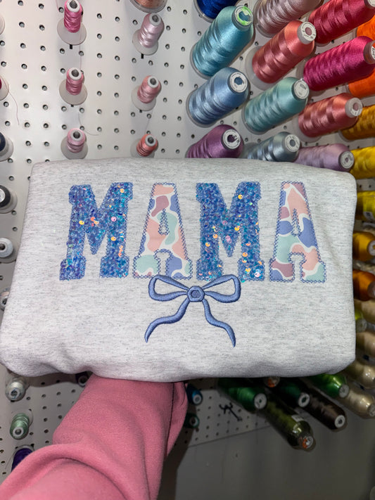 Pastel Camo Mama Crewneck or Tshirt