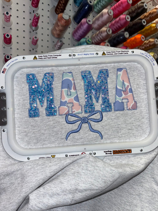 Pastel Camo Mama Crewneck or Tshirt