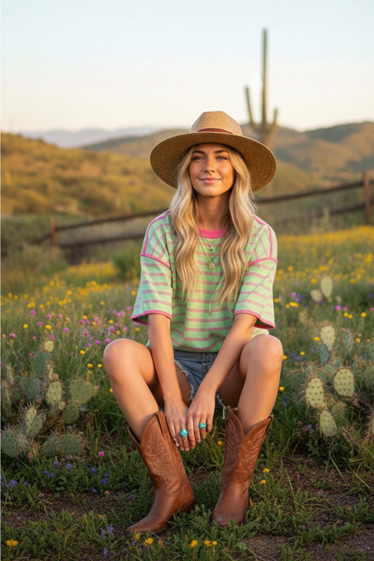Striped Oversized Relaxed Top