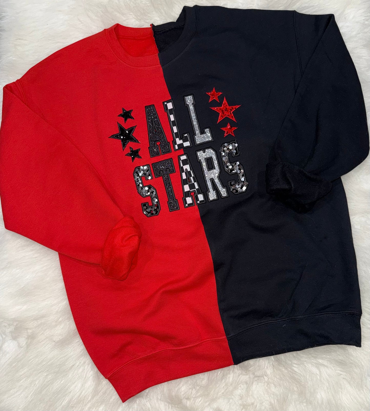 All Stars Split Colored Crewneck