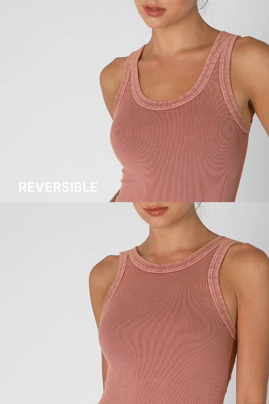 NS8258 - Vintage Reversible Ribbed Tank