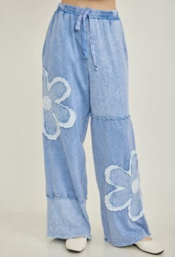 Blue Flower Pants