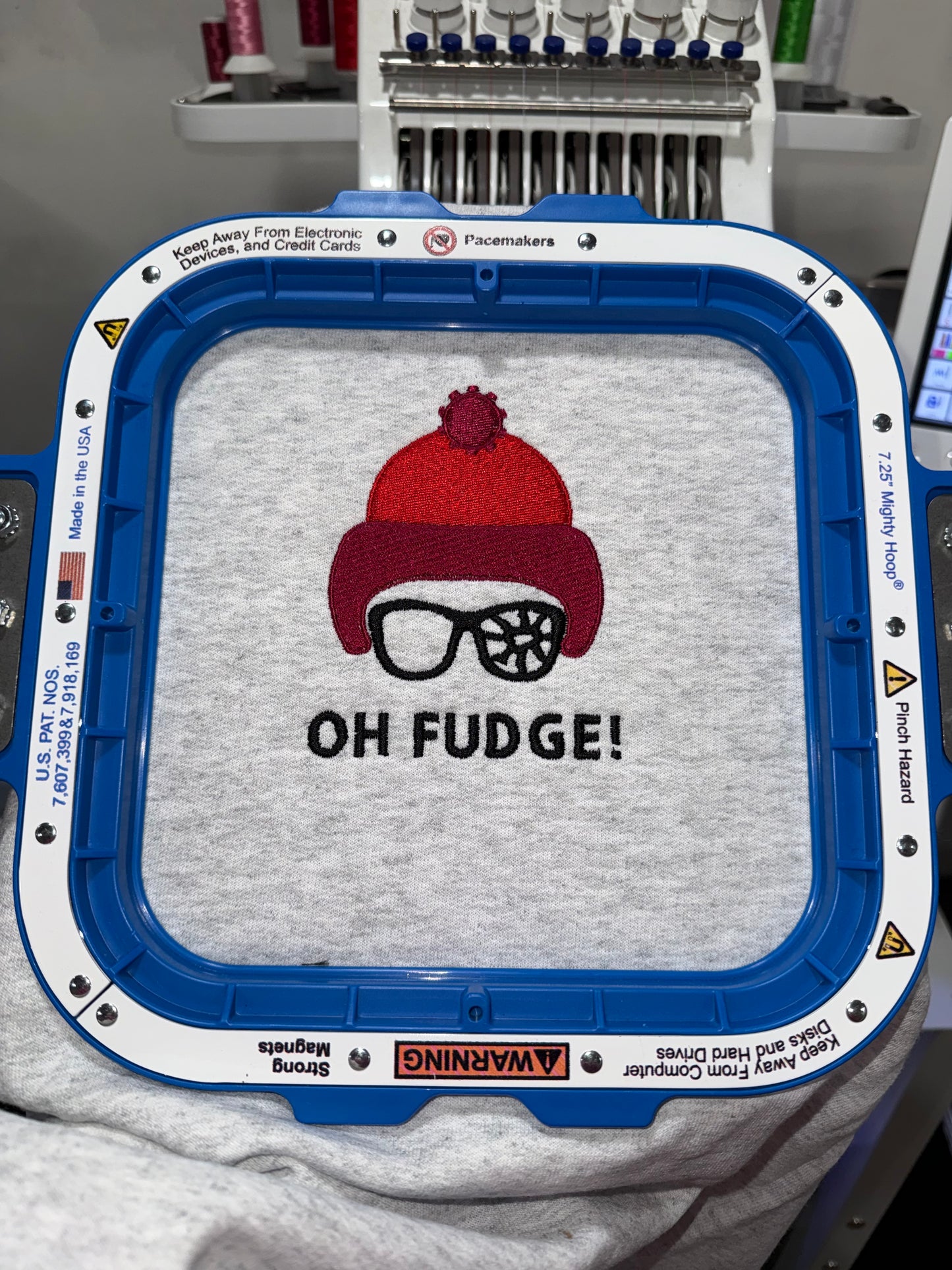 Oh Fudge Christmas Embroidered Sweatshirt