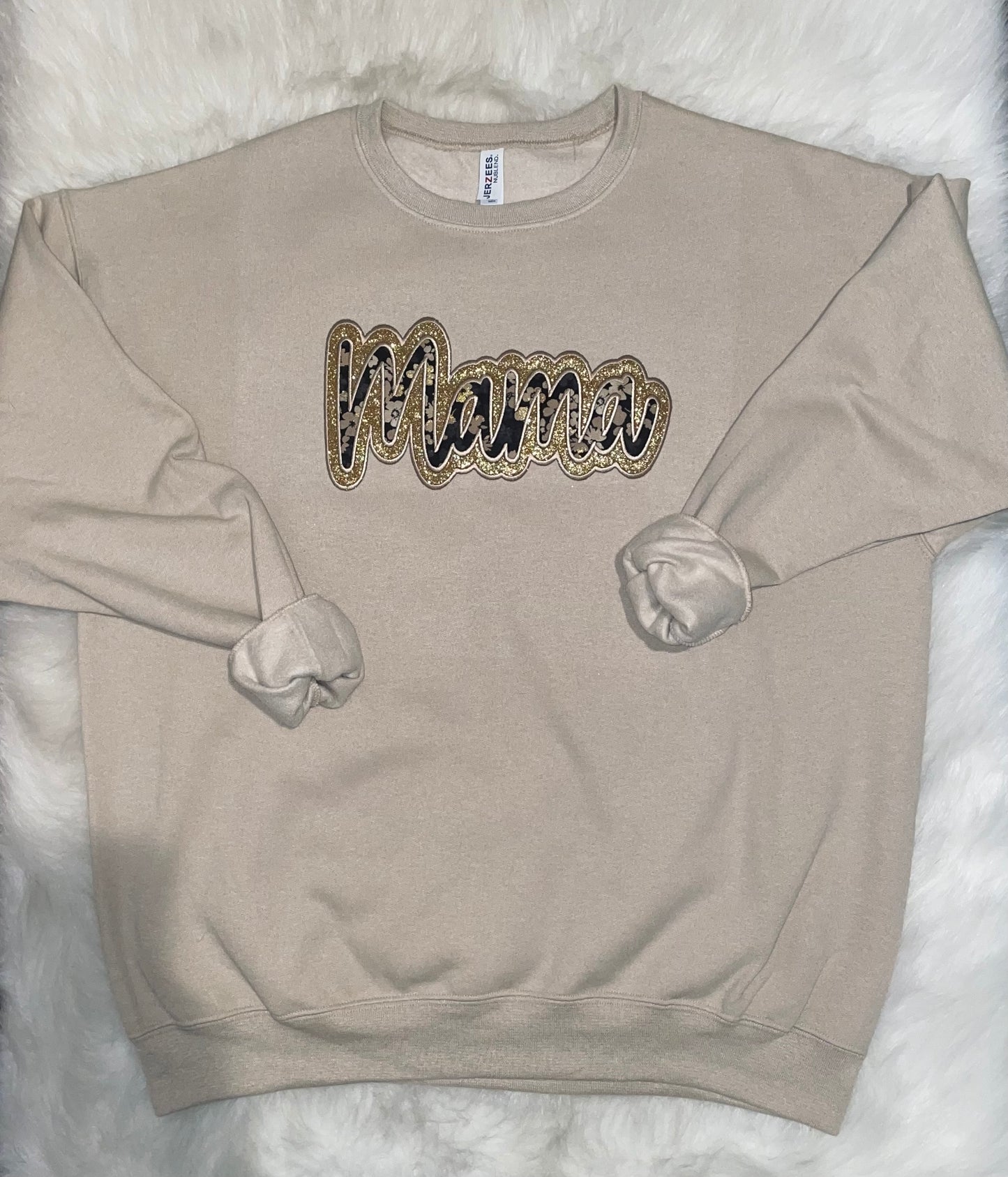 Mama Floral Glitter Crewneck