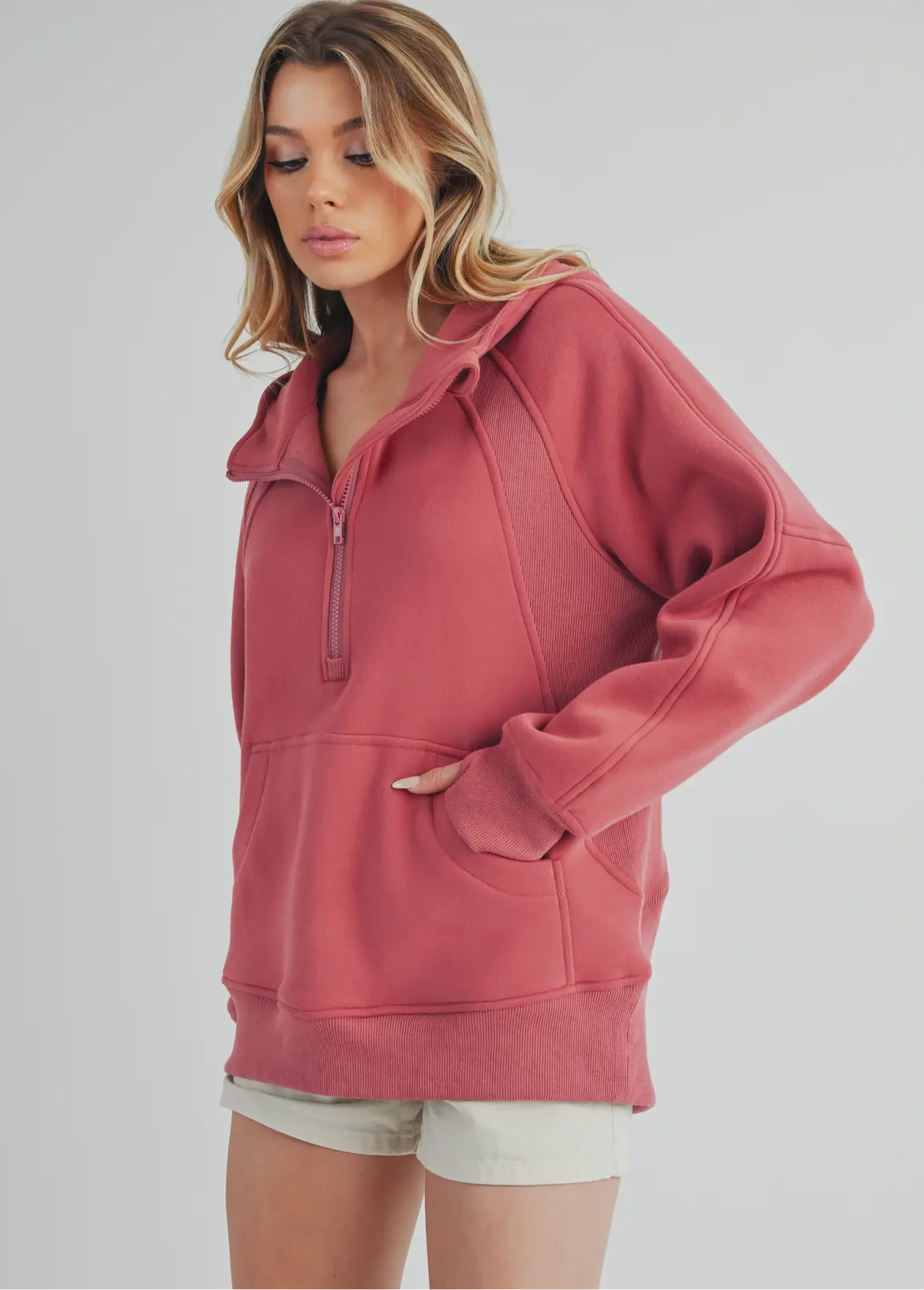 Berry Quarter Zip