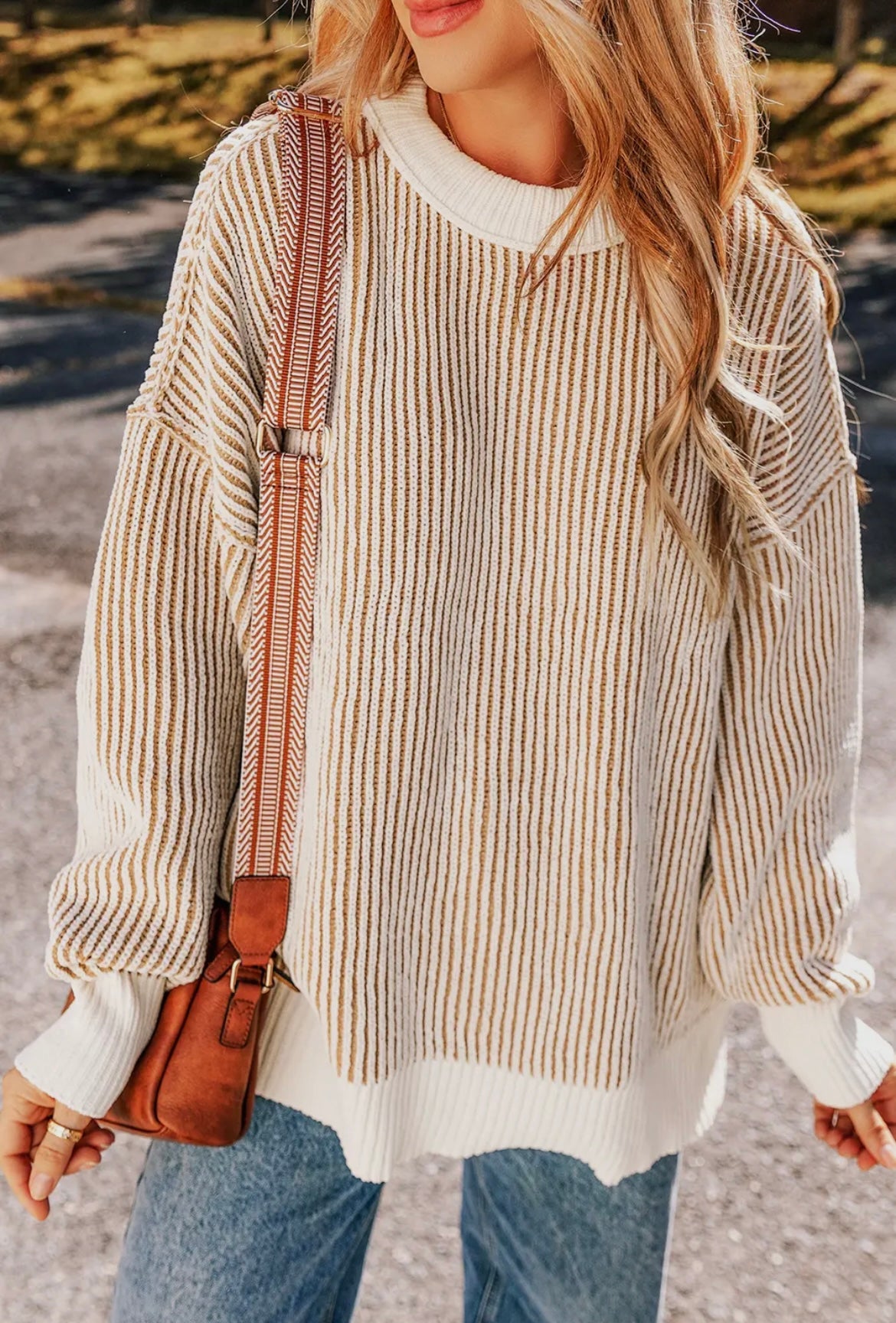 Chestnut Striped Sweater