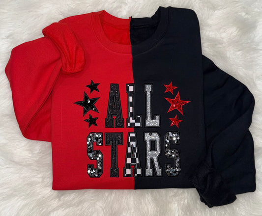 All Stars Split Colored Crewneck
