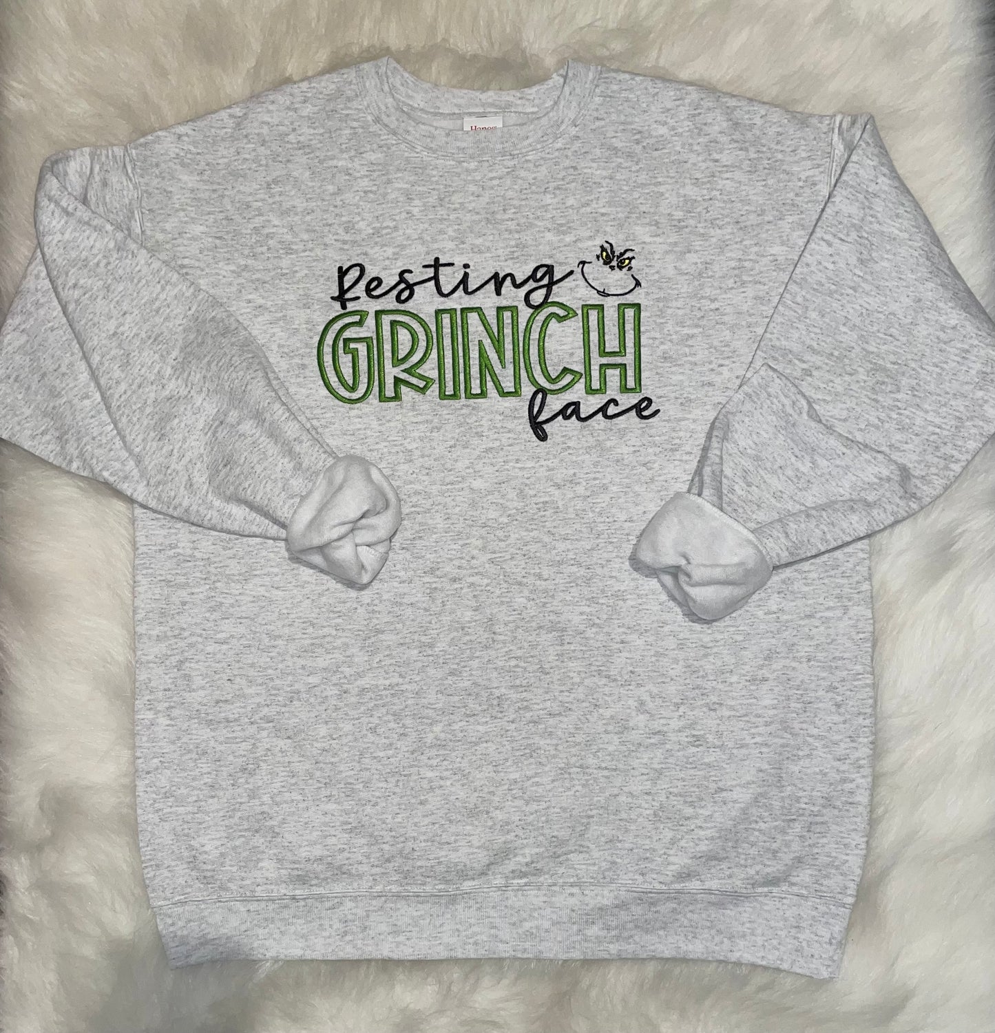 Resting Grinch Face Crewneck