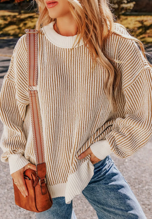 Chestnut Striped Sweater