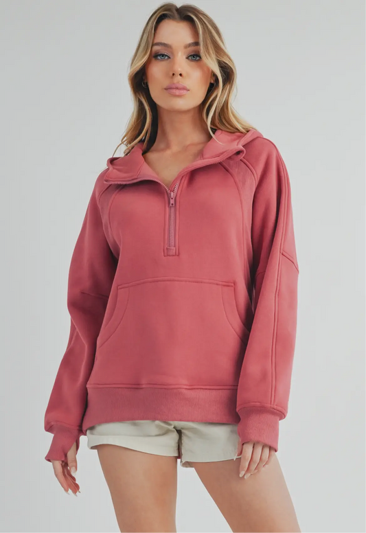 Berry Quarter Zip