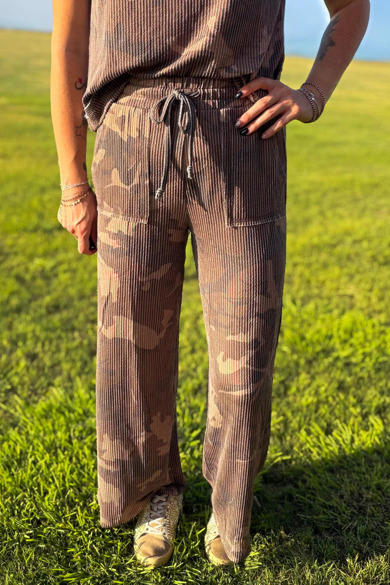Dusty Camo Ribbed Set