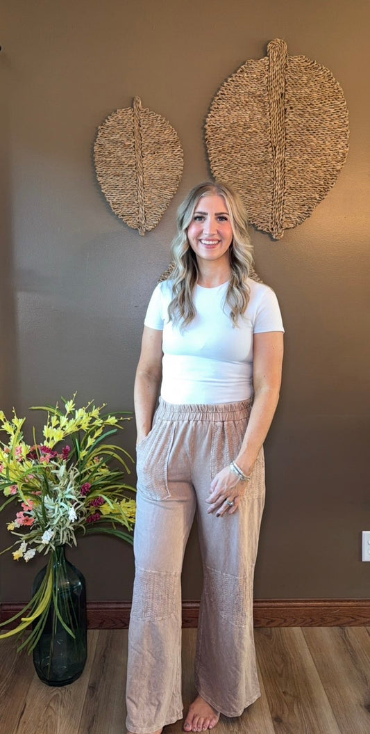 Mineral Wash Eyelet Pocket Pants