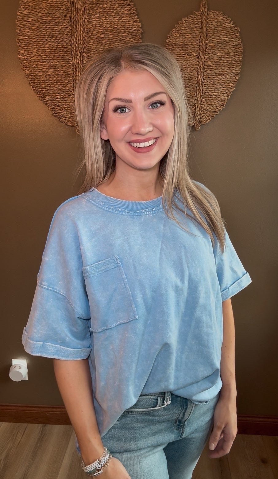 French Terry Acid Wash T-Shirt