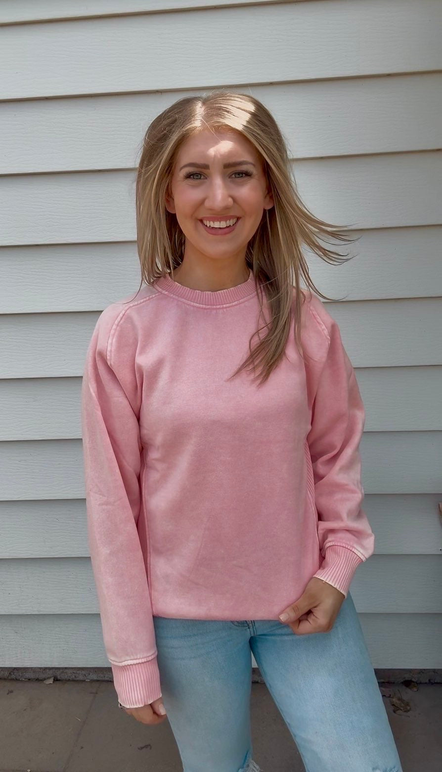 Acid Washed Fleece Sweatshirts