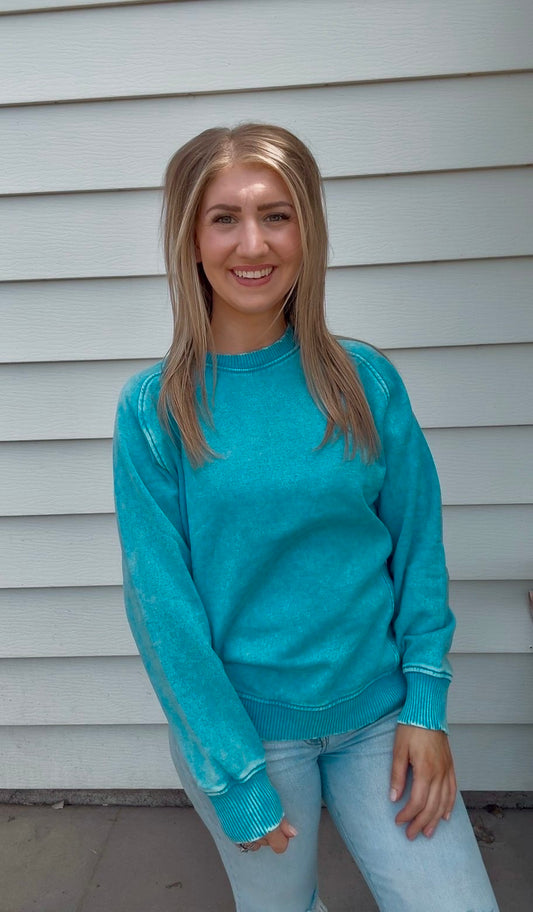 Acid Washed Fleece Sweatshirts