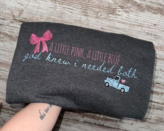 Little Pink, Little Blue Crewneck