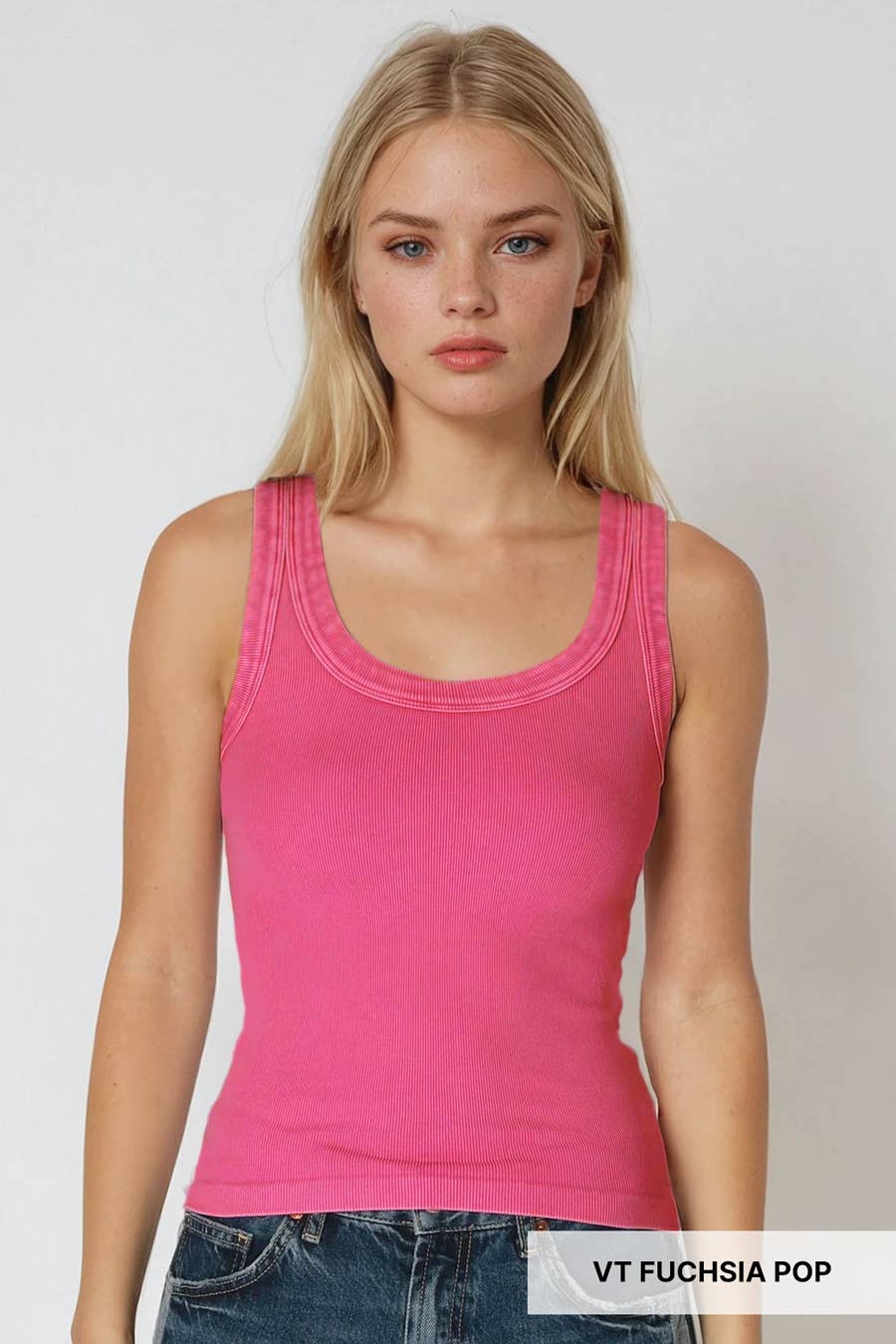 NS8258 - Vintage Reversible Ribbed Tank