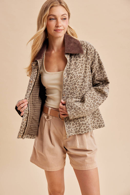 LEOPARD BARN JACKET