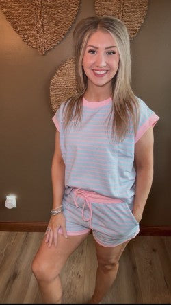 Striped Terry Shorts